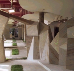 Gestaltung einer Ausstellung mit flexiblen Sandstein von YTTERSTONE®
